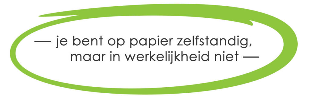 Definitie schijnzelfstandigheid zzp